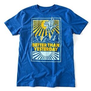The Lift‎ Box Blue Graphic Short Sleeve Tee - Better Than Yesterday